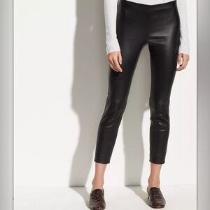 Vince Genuine Leather Seamed Front Ankle Length Leggings M Retail price $1295